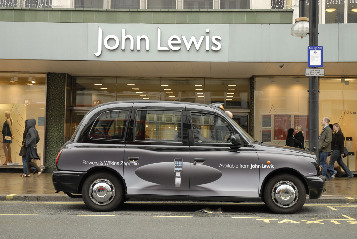 2008 Ubiquitous taxi advertising campaign for Bowers & Wilkins - Available at John Lewis