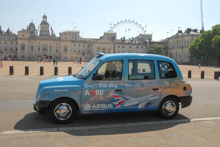 2013 Ubiquitous taxi advertising campaign for AirBus - Own The Sky