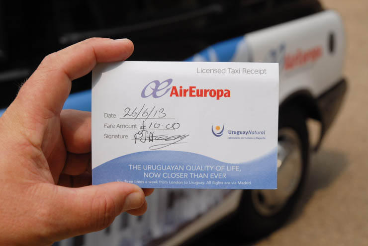 2013 Ubiquitous taxi advertising campaign for Air Europa - The Uruguayan Quality of Life, Now Closer Than Ever