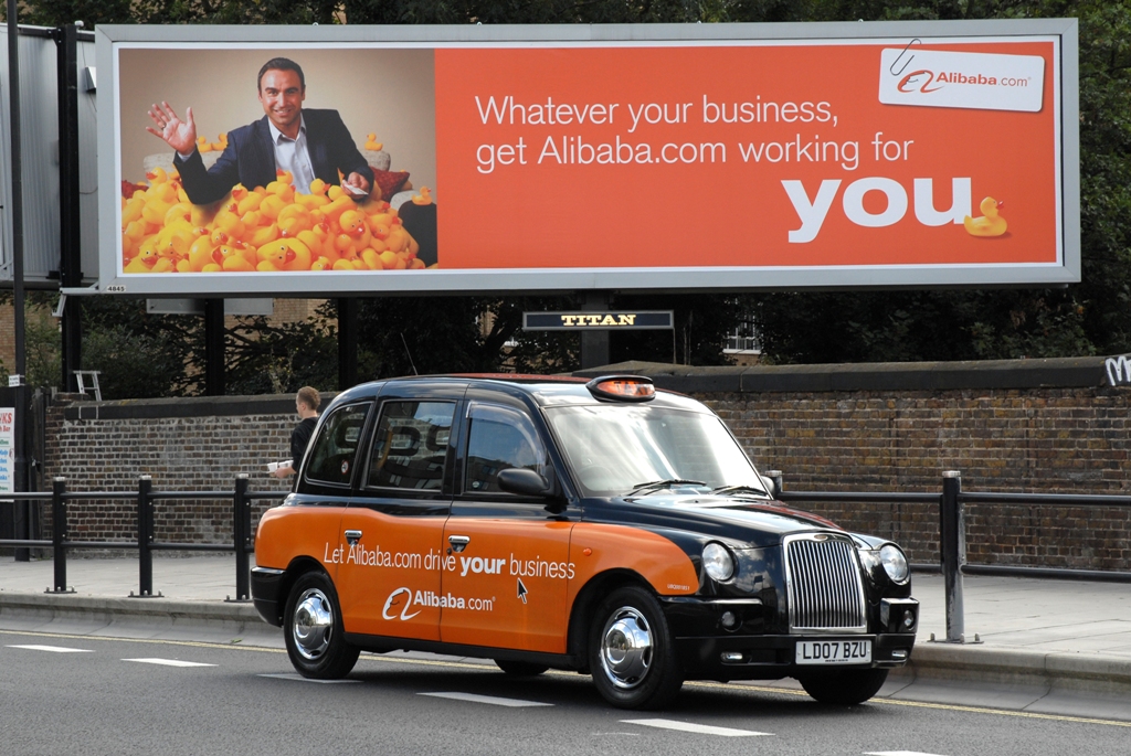 2009 Ubiquitous taxi advertising campaign for Alibaba - Let Alibaba.com drive your business