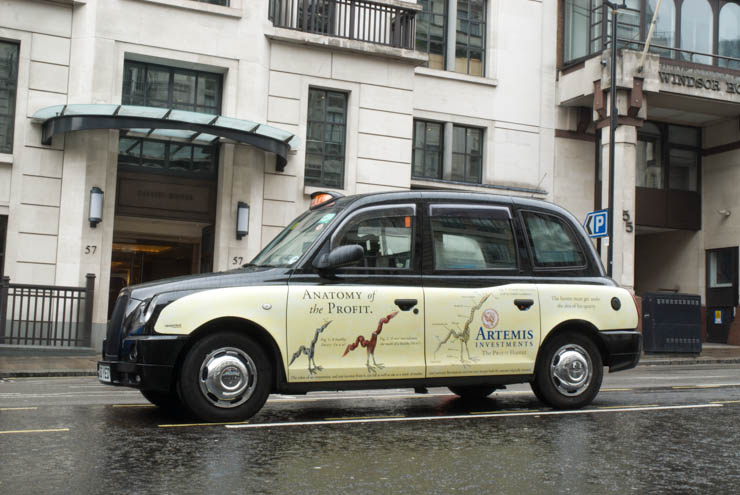 2013 Ubiquitous taxi advertising campaign for Artemis - Anatomy of the profit