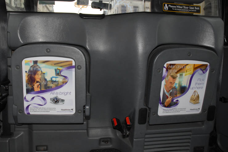 2012 Ubiquitous taxi advertising campaign for BAA - Heathrow Shopping.  Save the best gifts till last