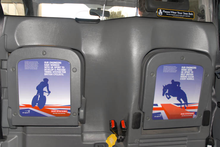 2012 Ubiquitous taxi advertising campaign for BAE - A Big Plus for the UK