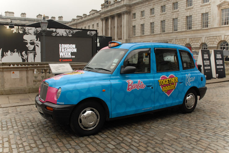 2011 Ubiquitous taxi advertising campaign for Mattel  - Together Again!