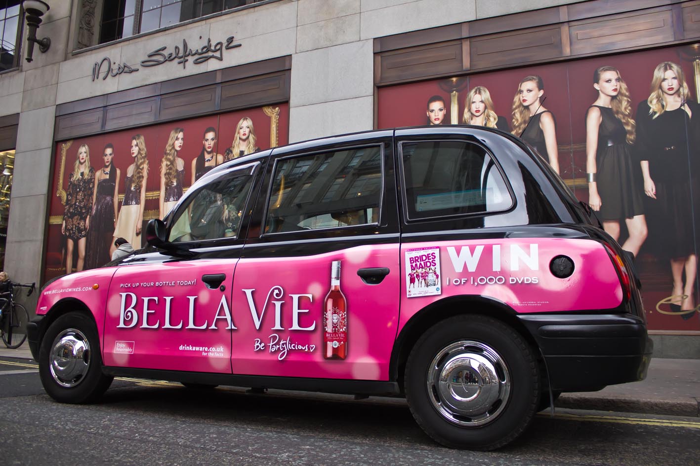 2011 Ubiquitous taxi advertising campaign for Bella Vie - Be Partylicious