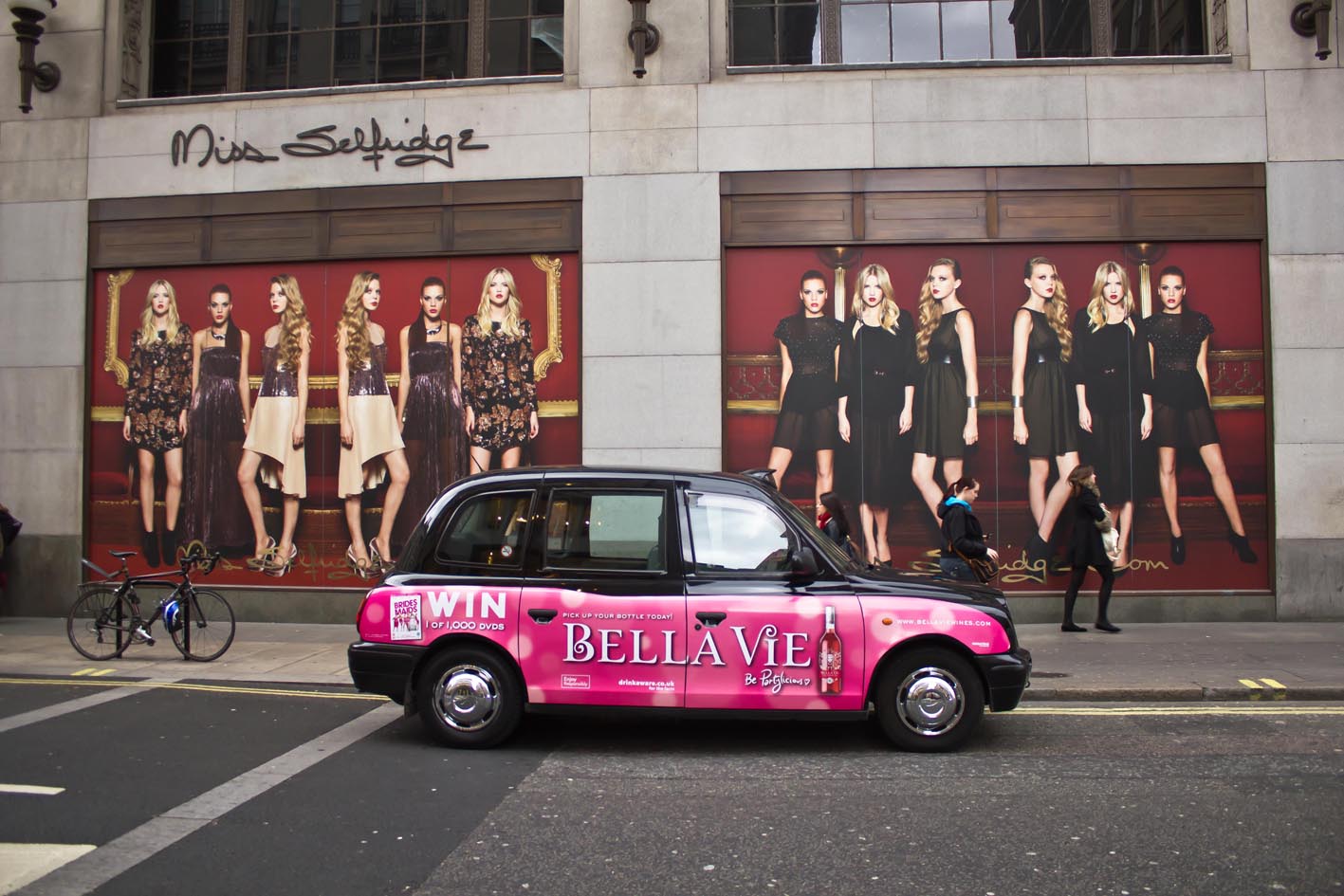 2011 Ubiquitous taxi advertising campaign for Bella Vie - Be Partylicious