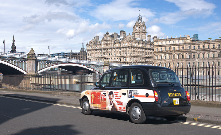 2009 Ubiquitous taxi advertising campaign for Bound & Gagged - Stephen K Amos