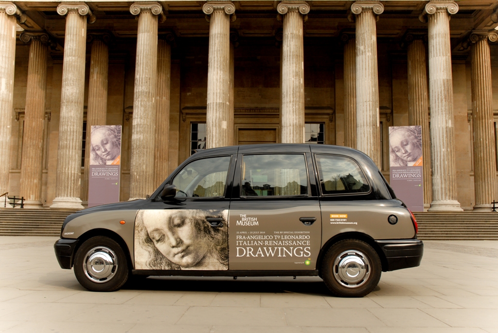 2010 Ubiquitous taxi advertising campaign for British Museum - Fra Angelico to Leonardo