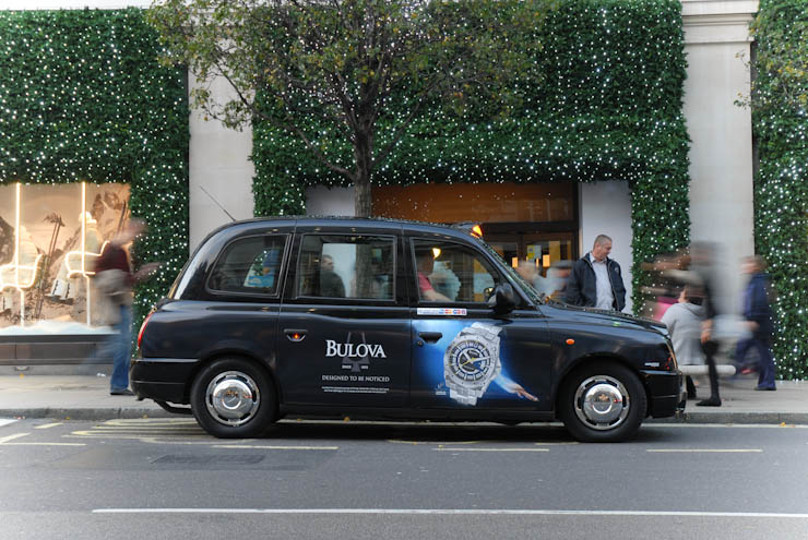 2011 Ubiquitous taxi advertising campaign for Bulova Watches - Designed to be Noticed