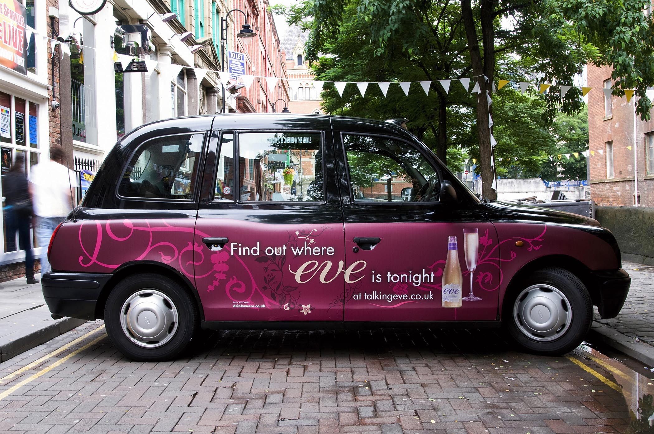 2009 Ubiquitous taxi advertising campaign for Carlsberg - Find out where Eve is tonight