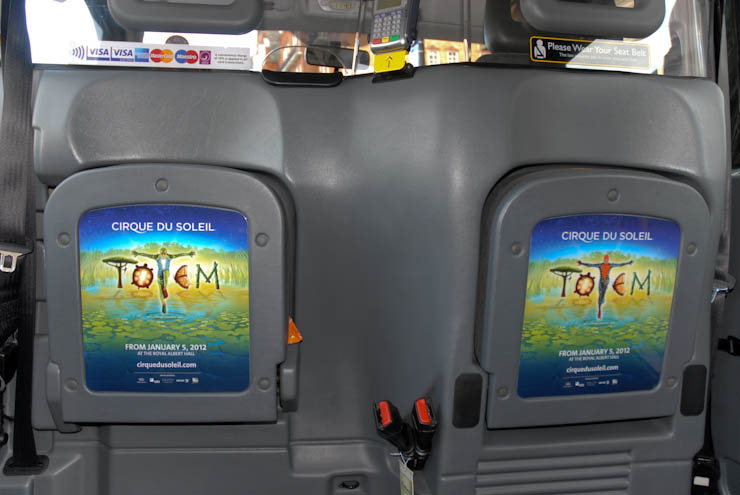 2011 Ubiquitous taxi advertising campaign for Cirque Du Soleil - Totem