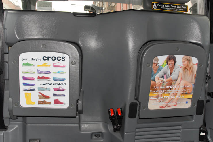 2012 Ubiquitous taxi advertising campaign for Crocs - Crocs we've evolved