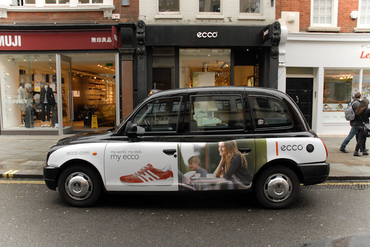 2009 Ubiquitous taxi advertising campaign for ecco - My world, my style, my Ecco