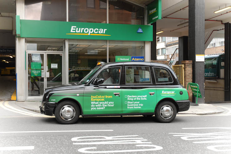 2011 Ubiquitous taxi advertising campaign for Europcar - Free Deliver From Europcar