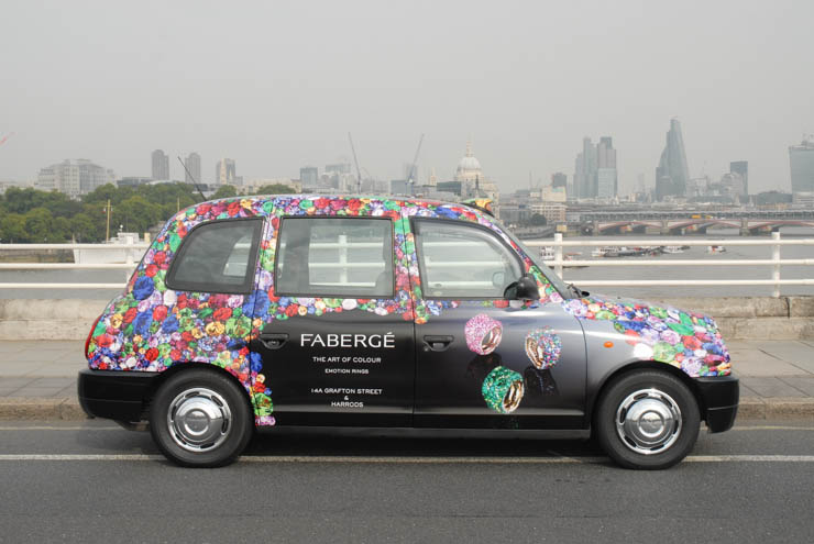 2013 Ubiquitous taxi advertising campaign for Faberge - Fall 2013