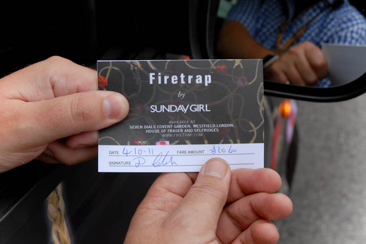 2011 Ubiquitous taxi advertising campaign for Firetrap - Firetrap by Sunday Girl
