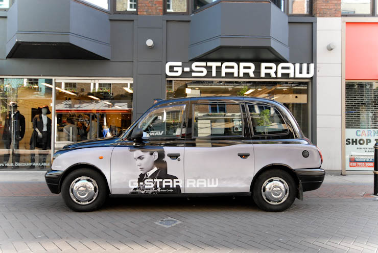 2012 Ubiquitous taxi advertising campaign for G Star - G-Star Raw