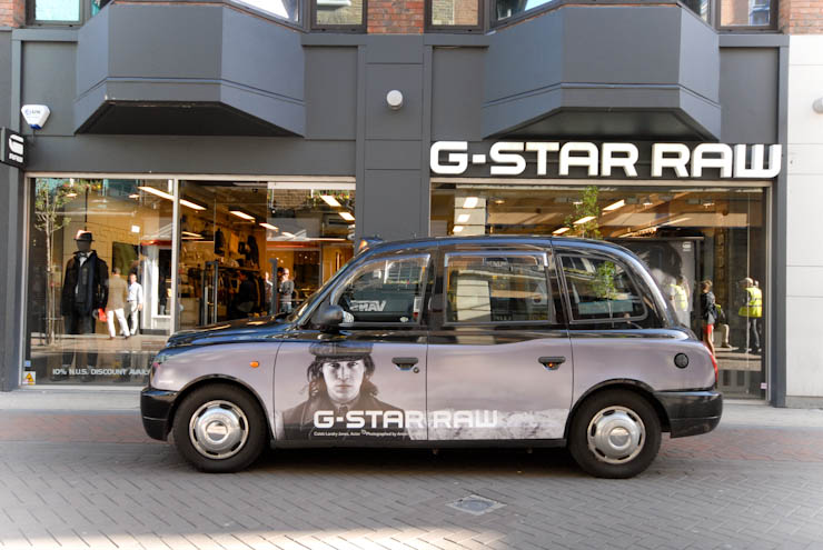 2012 Ubiquitous taxi advertising campaign for G Star - G-Star Raw