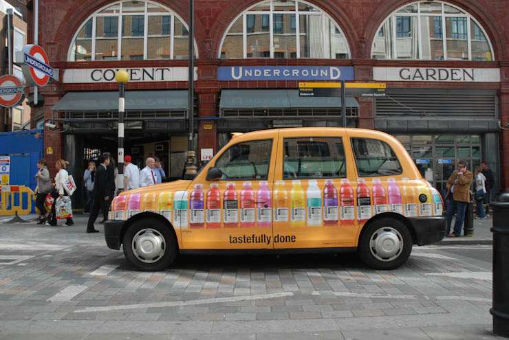 2011 Ubiquitous taxi advertising campaign for Glaceau - All-In Good Taste