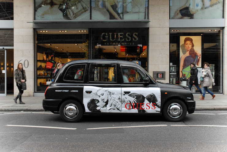 2012 Ubiquitous taxi advertising campaign for Guess - Guess USA