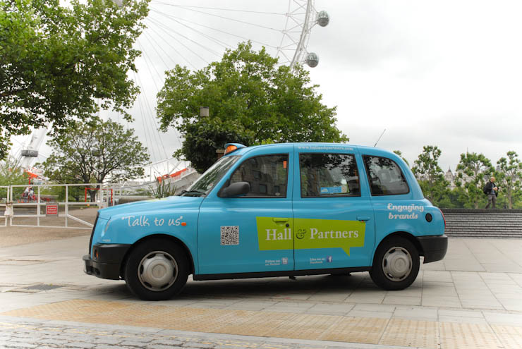 2011 Ubiquitous taxi advertising campaign for Hall & Partners - Engaging Brands