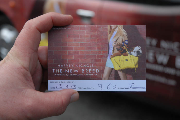 2013 Ubiquitous taxi advertising campaign for Harvey Nichols - The New Breed
