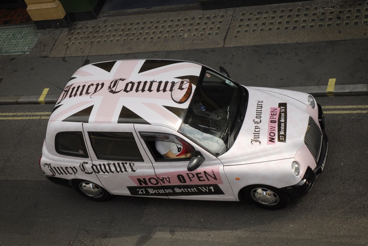 2009 Ubiquitous taxi advertising campaign for Juicy Couture - New Store