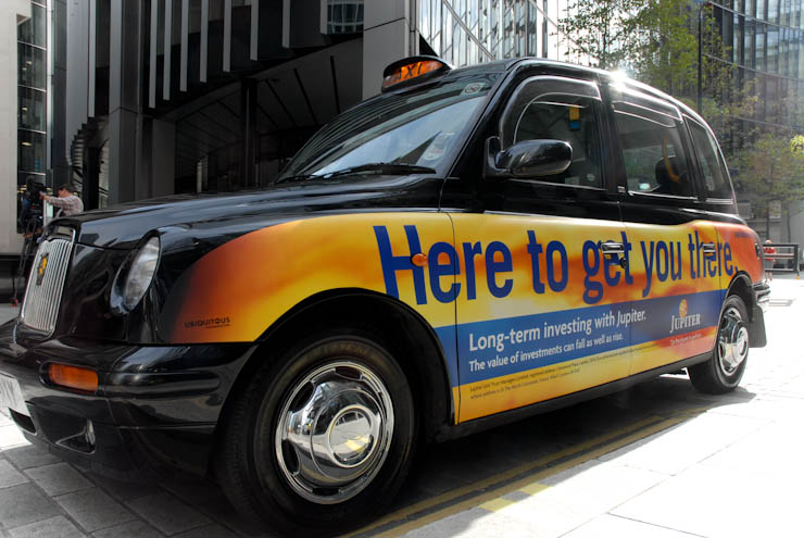 2011 Ubiquitous taxi advertising campaign for Jupiter  - Here To Get You There