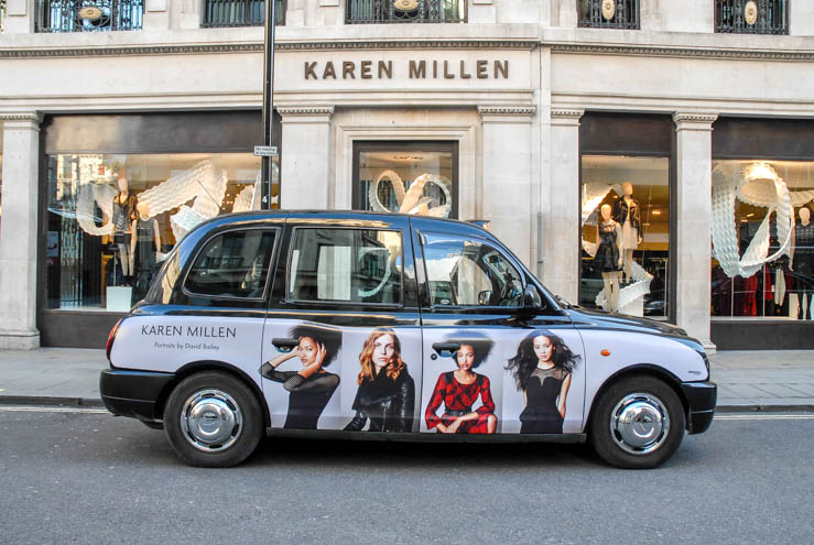 2013 Ubiquitous taxi advertising campaign for Karen Millen - Portraits By David Bailey