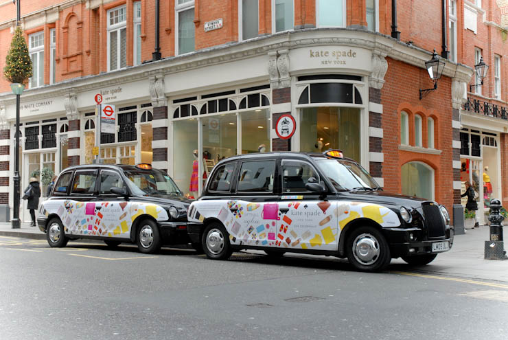2012 Ubiquitous taxi advertising campaign for Kate Spade - Live Colorfully