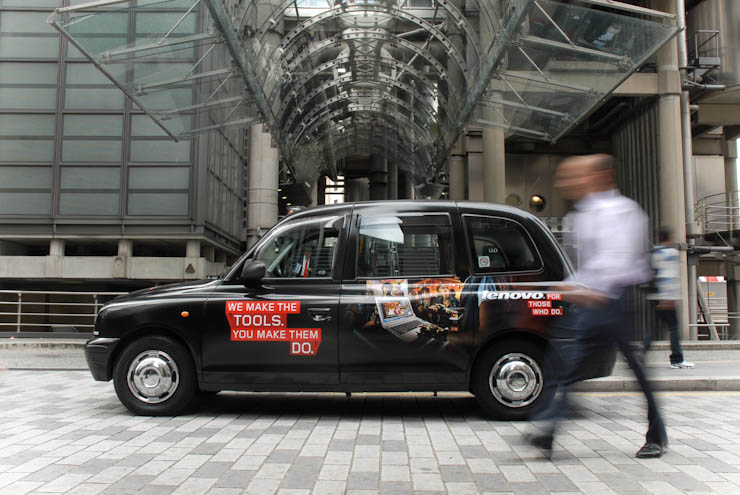 2011 Ubiquitous taxi advertising campaign for Lenovo - For Those Who Do