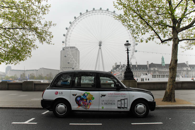 2012 Ubiquitous taxi advertising campaign for LG - LG Optimus L series