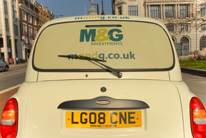 2011 Ubiquitous taxi advertising campaign for M&G - M&G Investments