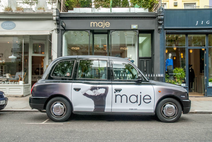 2013 Ubiquitous taxi advertising campaign for Maje - Maje.com