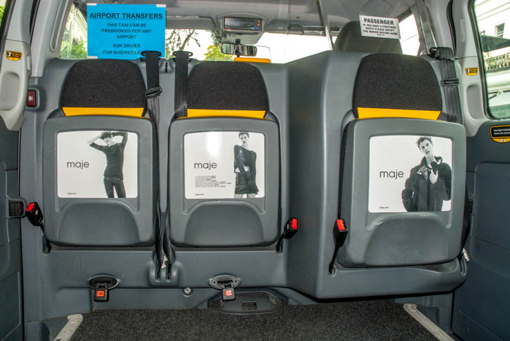 2013 Ubiquitous taxi advertising campaign for Maje - Maje.com