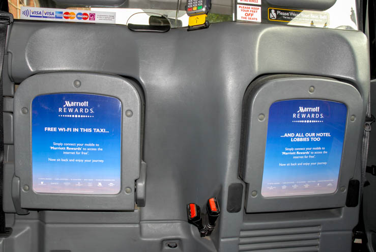 2013 Ubiquitous taxi advertising campaign for Marriott - Marriott Rewards
