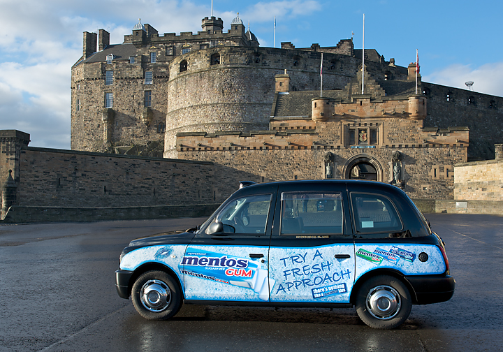 2010 Ubiquitous taxi advertising campaign for Mentos - Try A Fresh Approach
