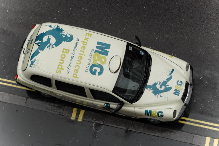 2011 Ubiquitous taxi advertising campaign for M&G - Experienced at Leading the way in Bonds