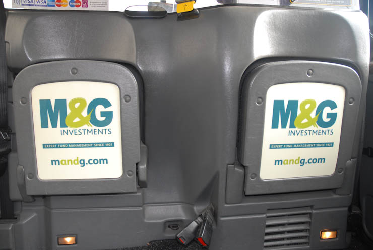 2011 Ubiquitous taxi advertising campaign for M&G - Experienced at Leading the way in Bonds
