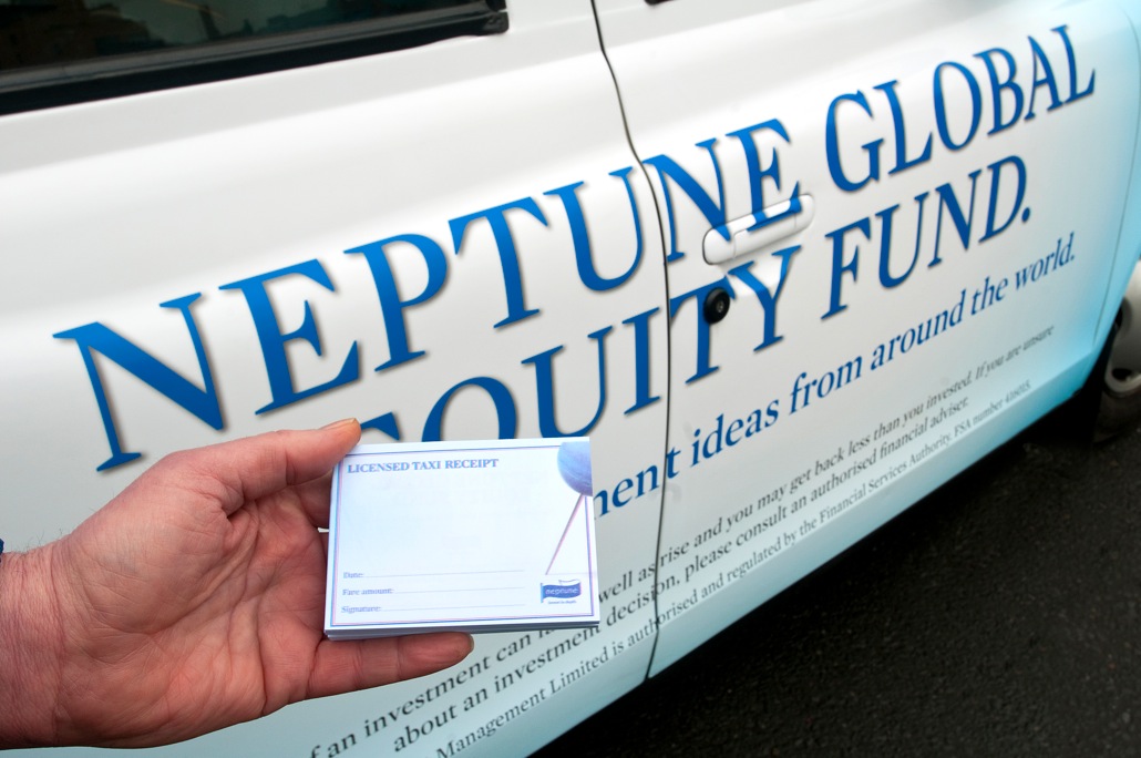 2011 Ubiquitous taxi advertising campaign for Neptune - Neptune Global Equity Fund