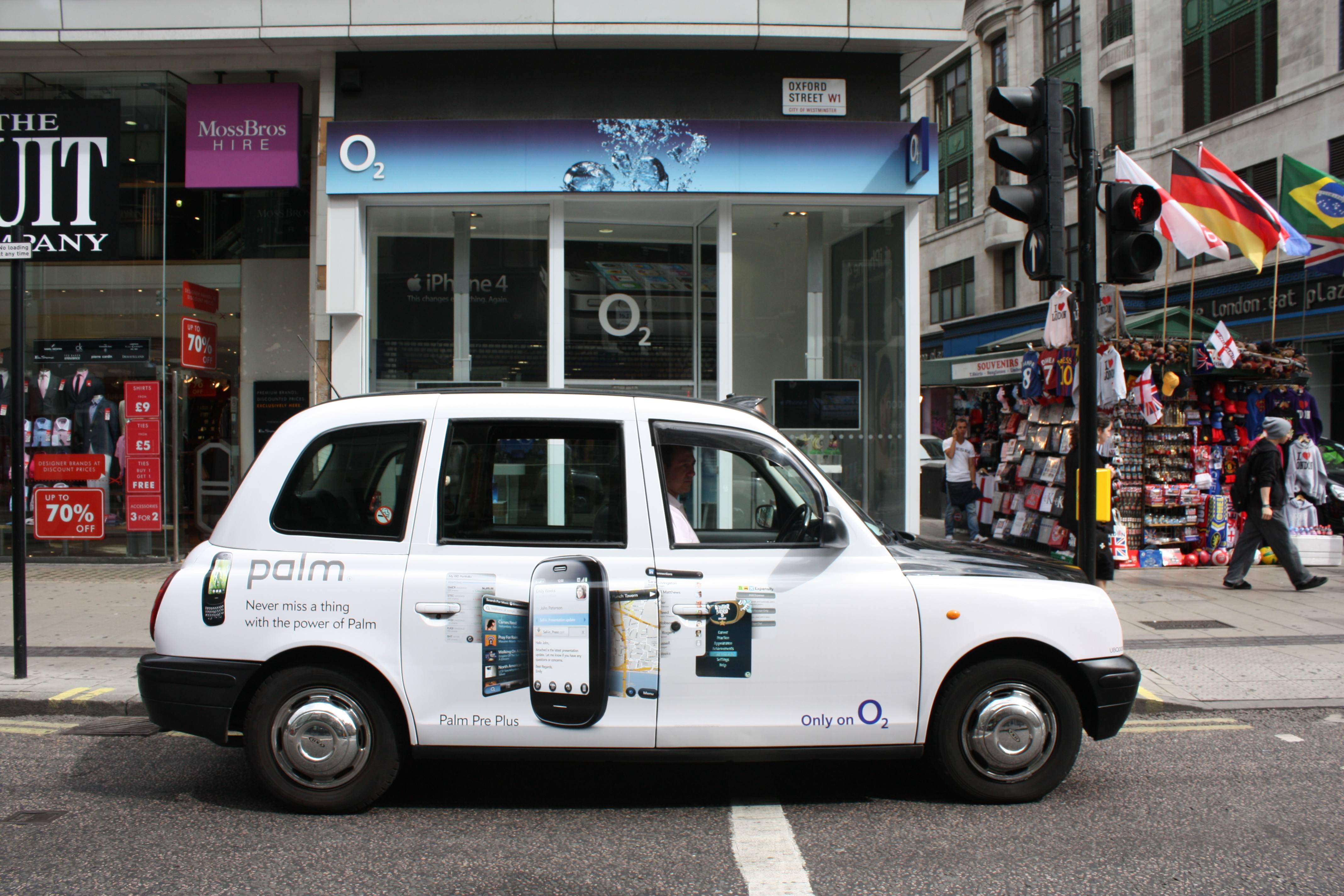 2010 Ubiquitous taxi advertising campaign for Palm - Palm Pre Plus