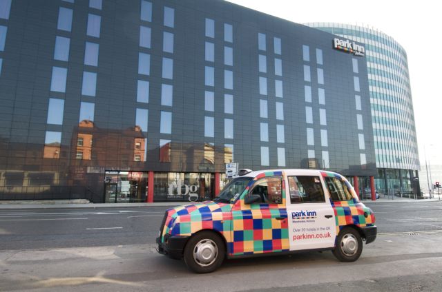 2011 Ubiquitous taxi advertising campaign for Park Inn - Over 20 Hotels in the UK