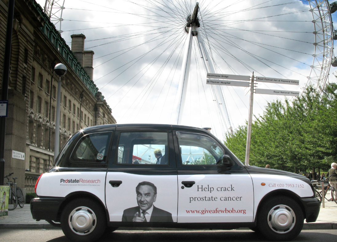 2008 Ubiquitous taxi advertising campaign for Prostate Cancer - Help Crack Prostate Cancer