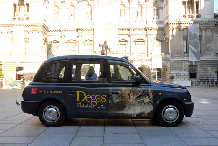 2011 Ubiquitous taxi advertising campaign for Royal Academy - Degas & The Ballet- Picturing Movement