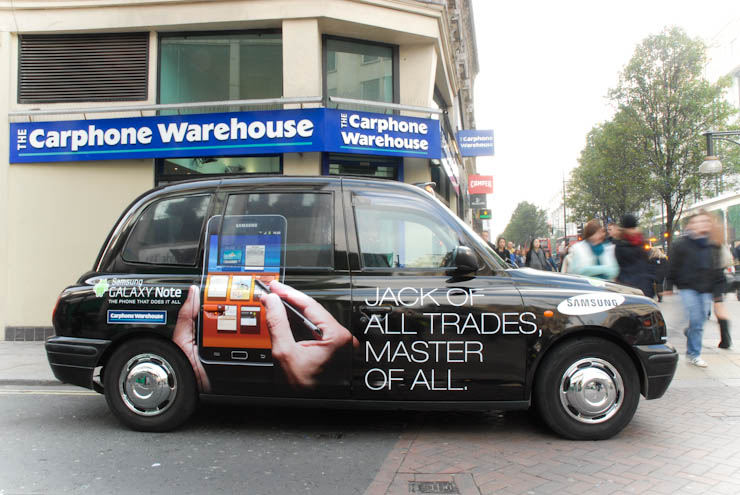2011 Ubiquitous taxi advertising campaign for Samsung - Jack of all Trades, Master of All