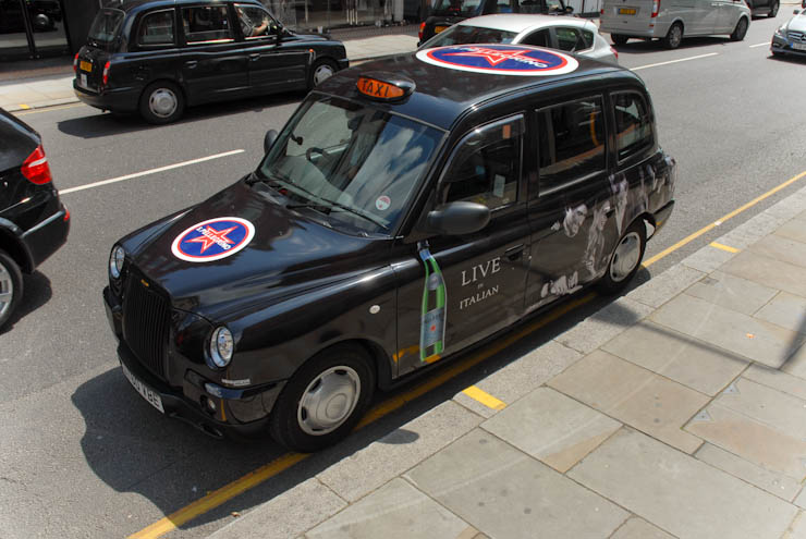 2011 Ubiquitous taxi advertising campaign for San Pellegrino  - Live In Italian
