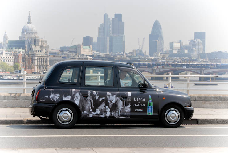 2012 Ubiquitous taxi advertising campaign for San Pellegrino  - Live in Italian