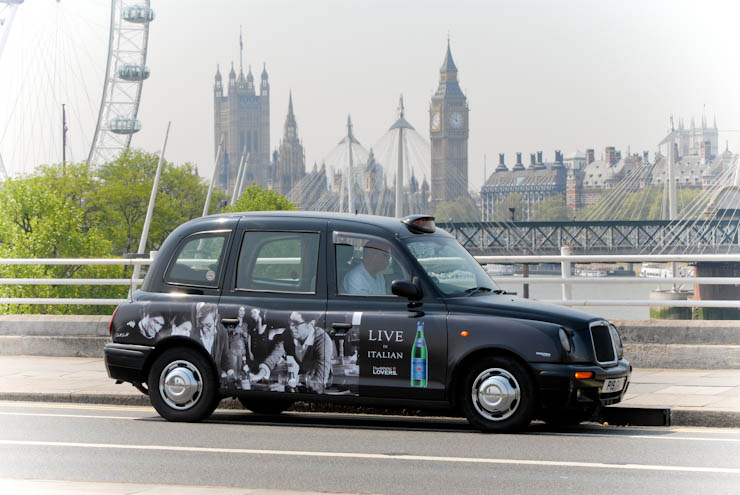 2012 Ubiquitous taxi advertising campaign for San Pellegrino  - Live in Italian