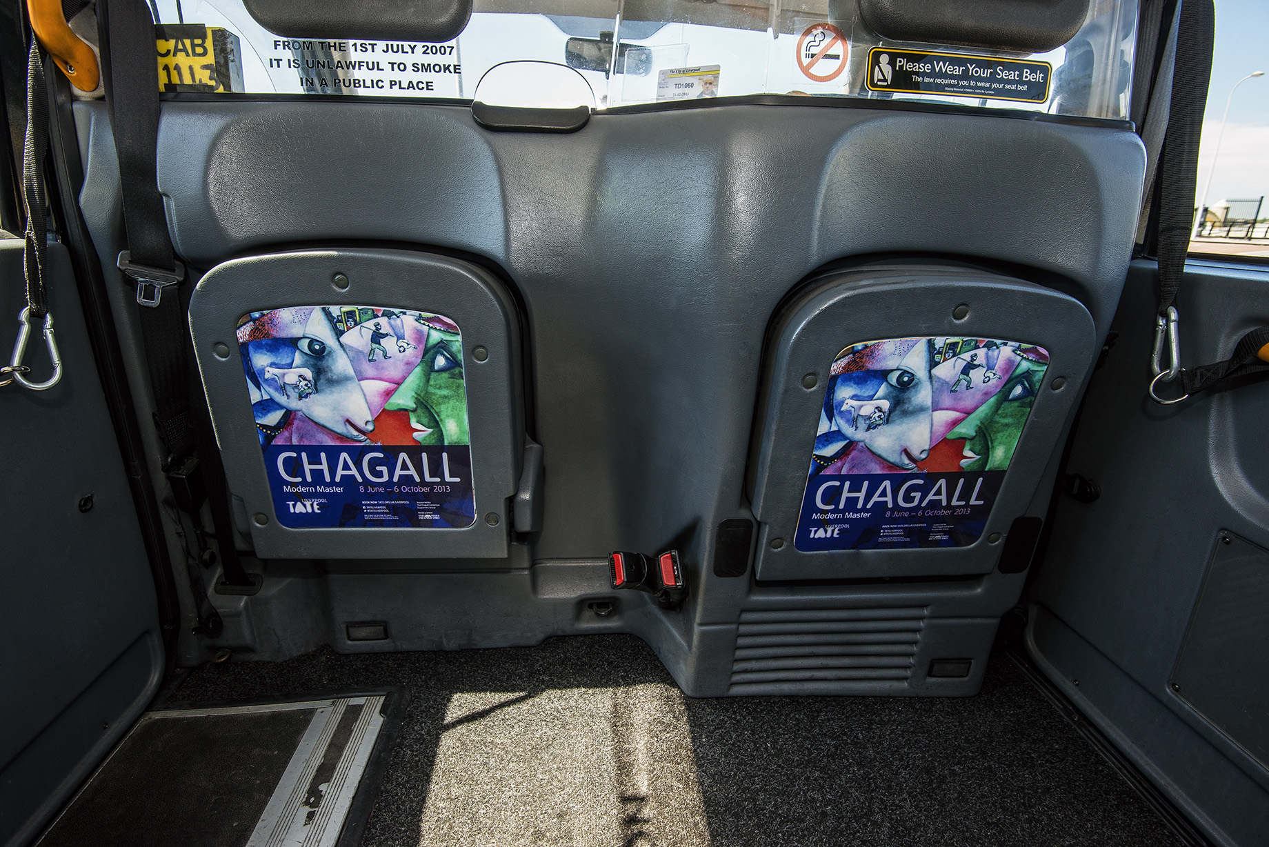 2013 Ubiquitous taxi advertising campaign for Tate Liverpool - Chagall - Modern Master