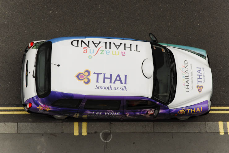 2010 Ubiquitous taxi advertising campaign for Thai Airlines - Smooth As Silk & Amazing Thailand